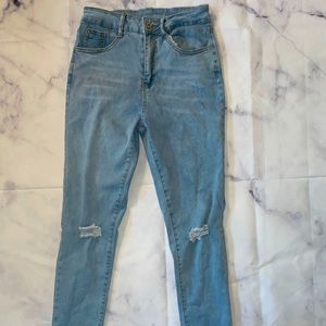 Ripped Light Wash Jeans